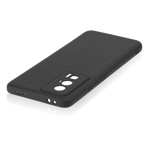 Чехол Brosco для POCO F5 Pro, матовый, чёрный